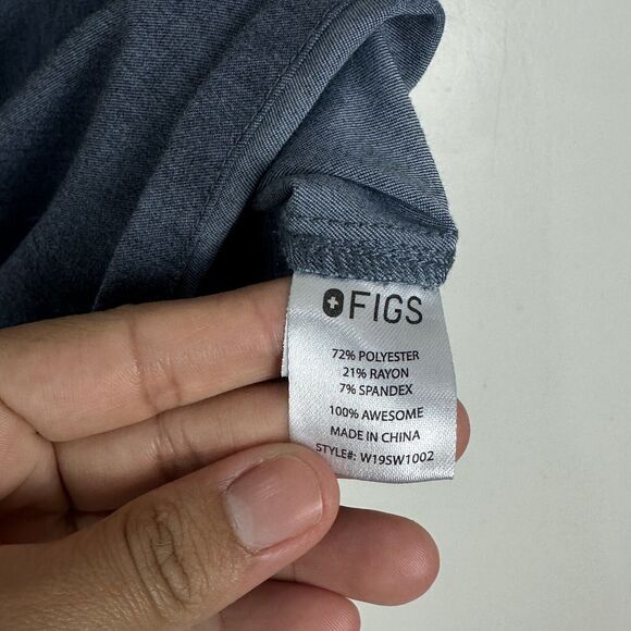 Figs Cusco Scrub Top Yola Skinny Set Size XS/P Graphite Grey Medical Uniform - Picture 7 of 16